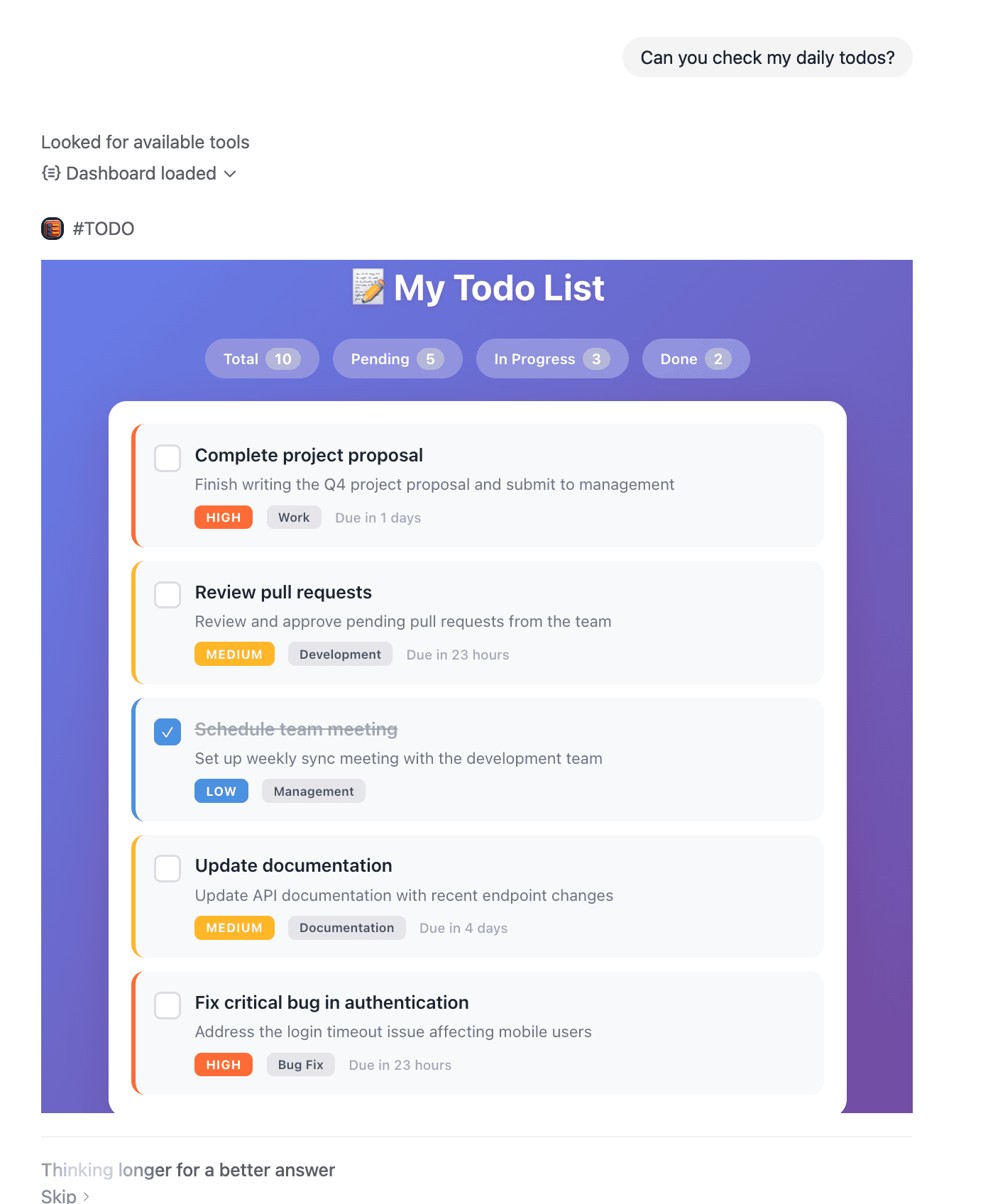 Todo App in Action